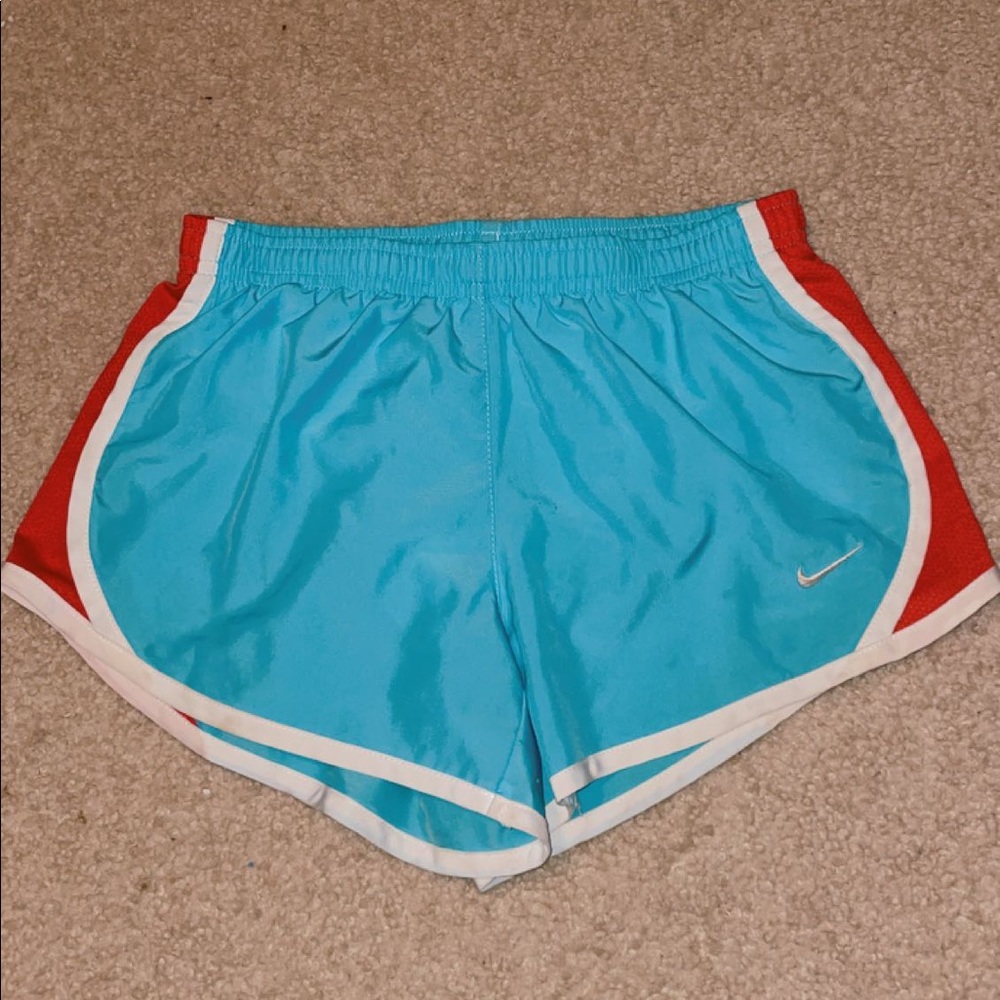 Nike Blue and Red Running Shorts